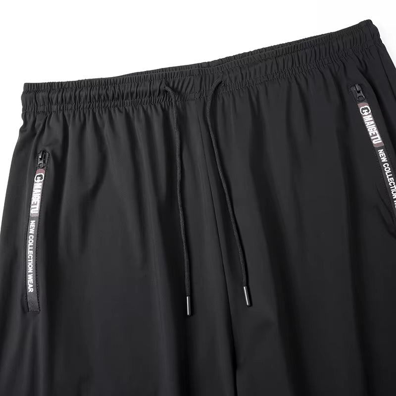 Bull Print Stretchy Quick Dry Pants Trousers for Men Spring Fall Hiking Fishing Running Workout Sweatpants with Zipper Pockets