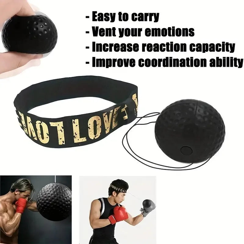 Boxing Reflex Ball Multiple Difficulty Levels Boxing Ball with Headband Perfect for Reaction Agility Punching Speed Fight Skill